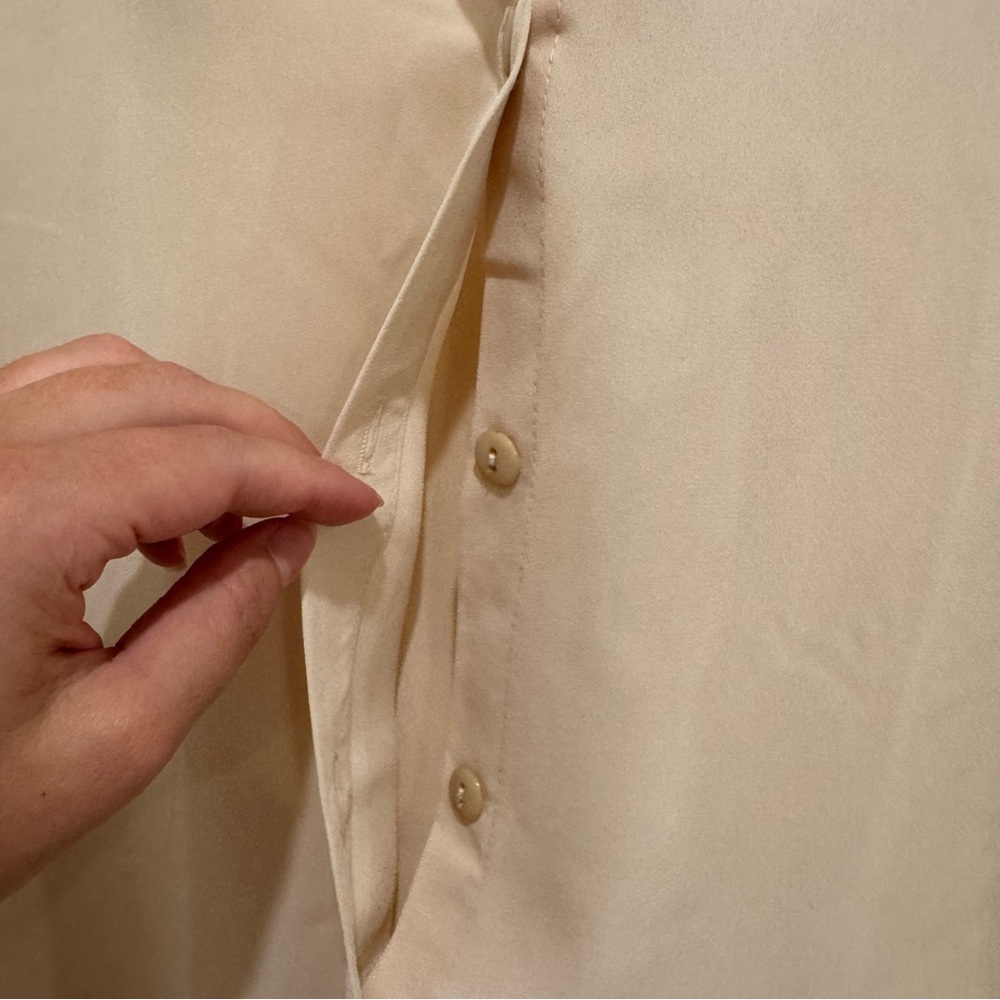 Moda Cream Button Down Shirt - Picture 7 of 10